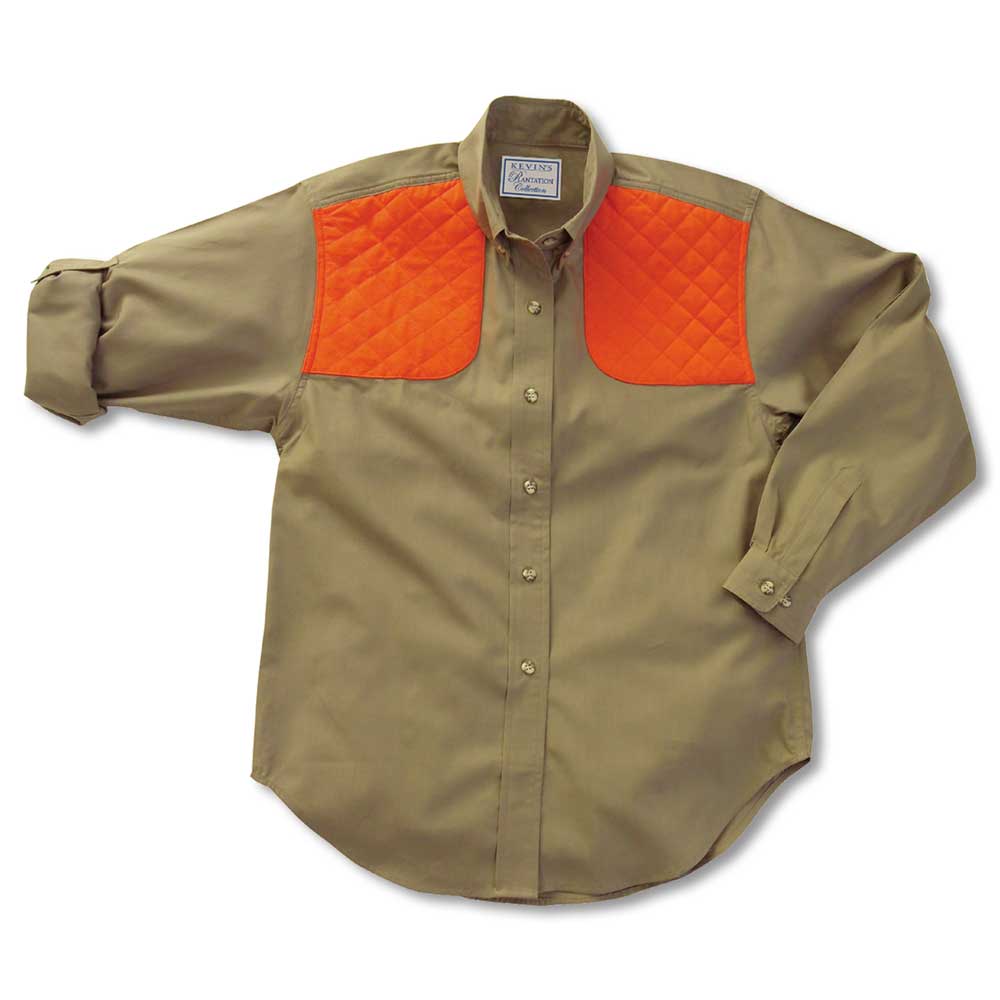 Kevin's Ladies Long Sleeve Feather-Weight Shooting Shirt-WOMENS CLOTHING-KHAKI-BLAZE-2XL-Kevin's Fine Outdoor Gear & Apparel