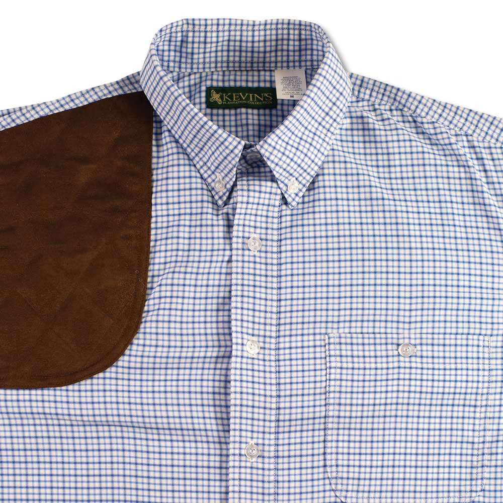 Kevin's Performance Short Sleeve Blue Plaid Right Hand Shooting Shirt-Men's Clothing-Blue Plaid-M-Kevin's Fine Outdoor Gear & Apparel