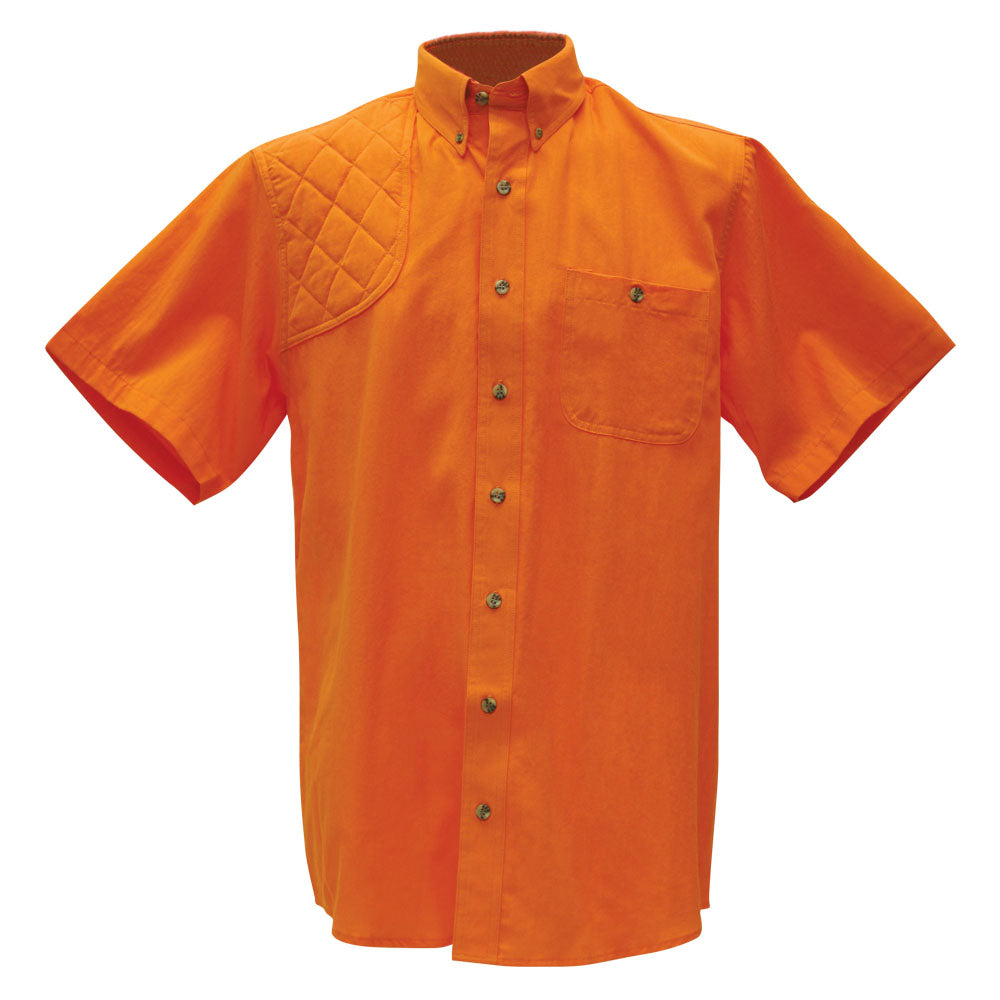 Kevin's Feather-Weight Short Sleeve Right Patch Wingshooting Shirt-Men's Clothing-SOLID ORANGE-M-Kevin's Fine Outdoor Gear & Apparel