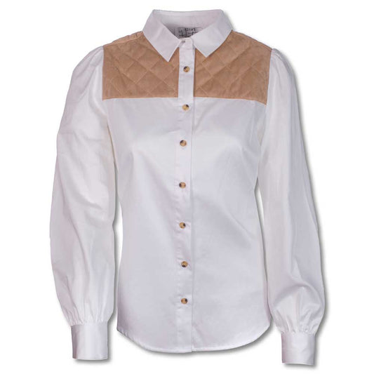 Kevin's Huntress Puff Long Sleeve Blouse-WHITE-XS-Kevin's Fine Outdoor Gear & Apparel