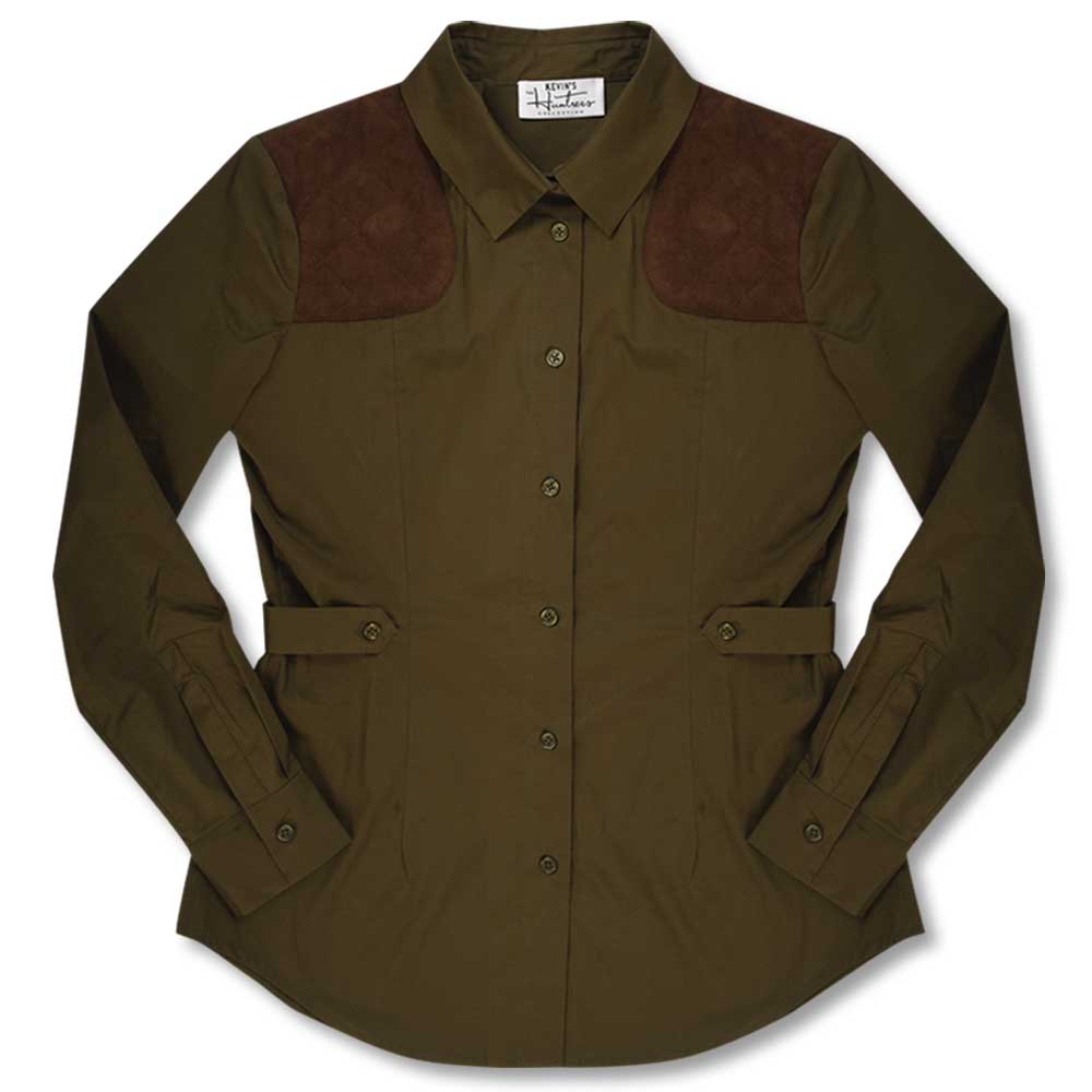 Kevin's Ladies Huntress Untucked Shooting Shirt-Women's Clothing-OLIVE-L-Kevin's Fine Outdoor Gear & Apparel