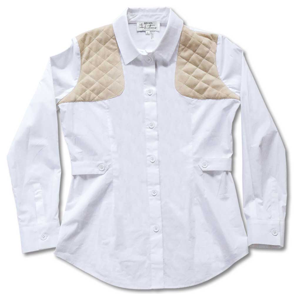 Kevin's Ladies Huntress Untucked Shooting Shirt-Women's Clothing-WHITE-L-Kevin's Fine Outdoor Gear & Apparel
