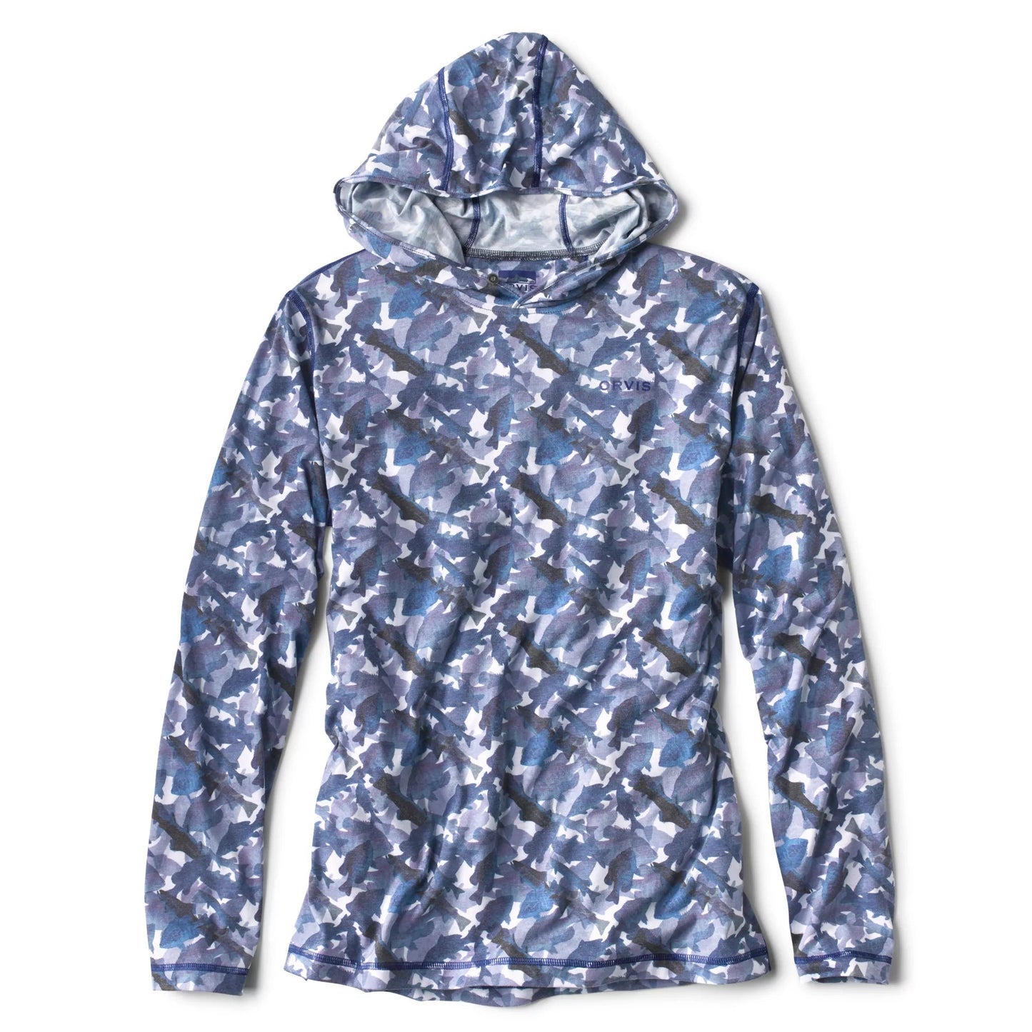 Orvis DriRelease Camo Pull-Over Hoodie-MENS CLOTHING-True Blue Fish Pattern-S-Kevin's Fine Outdoor Gear & Apparel