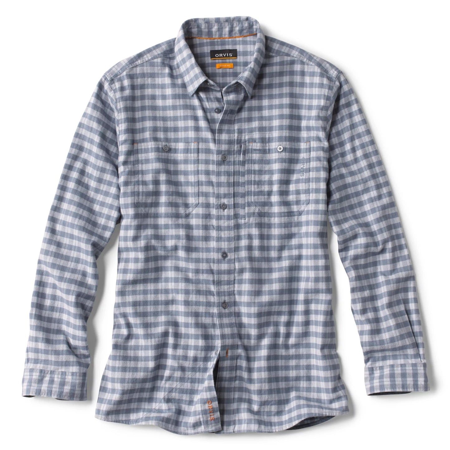 Orvis Flat Creek Tech Flannel-MENS CLOTHING-Blue Fog-M-Kevin's Fine Outdoor Gear & Apparel