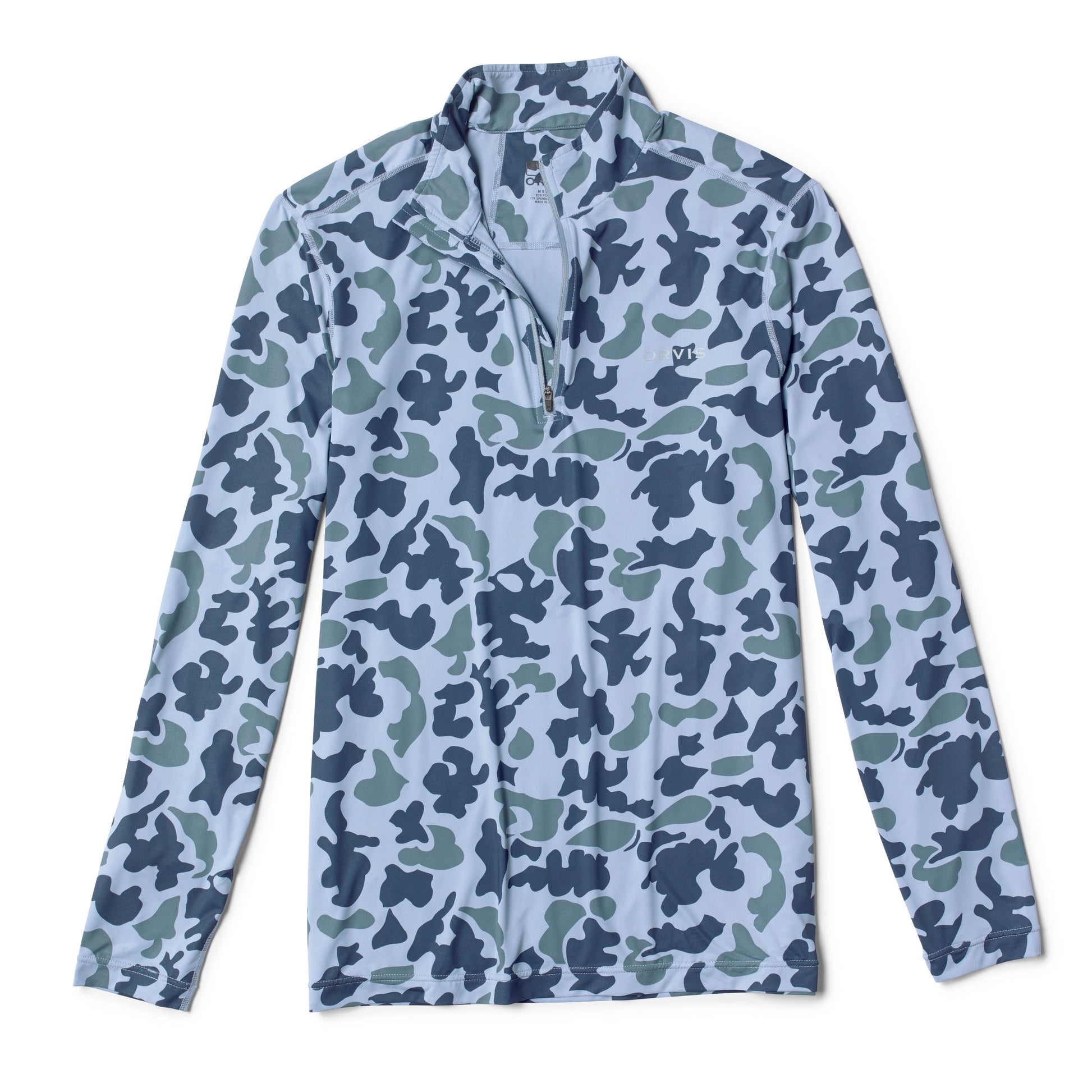 Orvis Sun Defense 1/4 Zip-Men's Clothing-Blue Camo-S-Kevin's Fine Outdoor Gear & Apparel