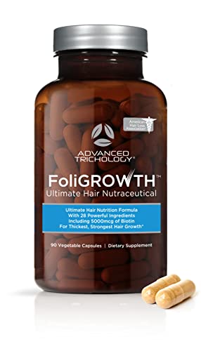 FoliGROWTH™ Hair Growth Supplement for Thicker Fuller Hair 90 Veg Caps