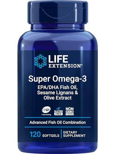 Super Omega-3 EPA/DHA Fish Oil, Lemon Flavor 120 Softgels
