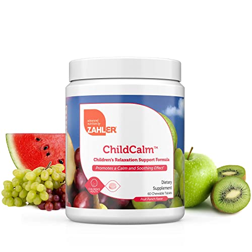 Zahler ChildCalm, Kosher Fruit Punch Chewable Magnesium for Kids 60 Tablets