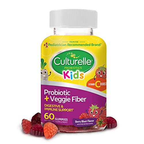 Culturelle Daily Probiotic for Kids + Veggie Fiber Gummies 60 Count