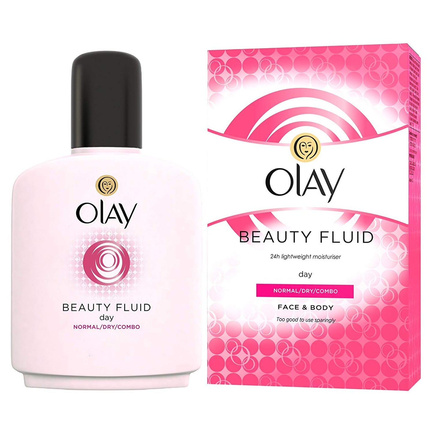 Olay Face Moisturizer, Active Hydrating Beauty Fluid Lotion, Original Facial Moisturizer, 4 Oz. (Pack of 2) Packaging may Vary