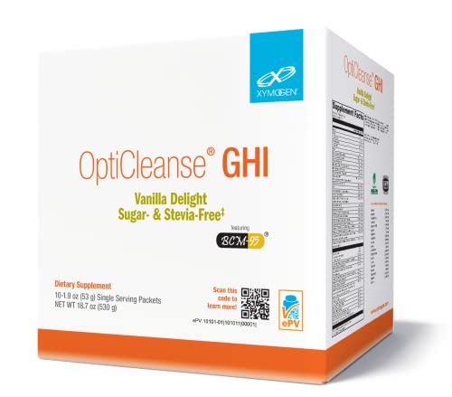 XYMOGEN OptiCleanse GHI Sugar- & Stevia-Free Vanilla Delight 10 Packets