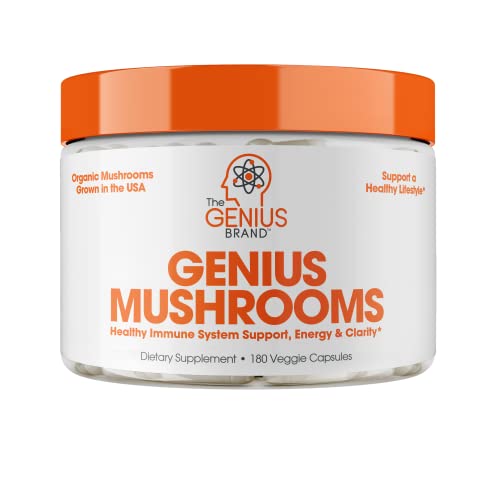 Genius Mushroons Lions Mane, Cordyceps and Reishi 180 Count