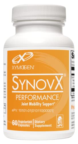 XYMOGEN SynovX Performance - Stay Active with Joint Mobility & Cytokine Balance Support - Joint Supplements for Women, Men and Athletes with High Molecular Weight Hyaluronic Acid (60 Capsules)
