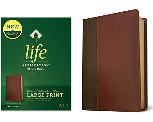 Tyndale NLT Life Application Study Bible 3rd Edition Large Print Brown