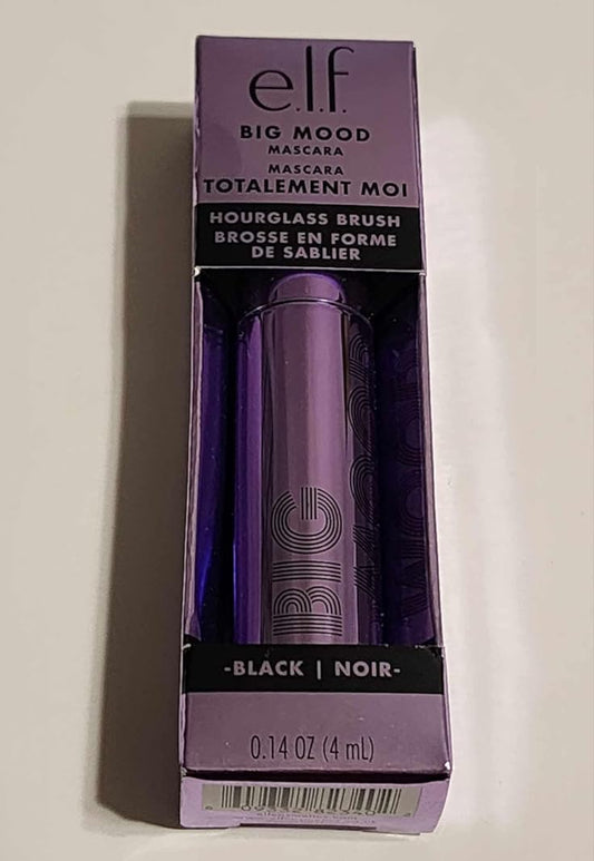 e.l.f. Big Mood Mega Volume & Lifting Mascara Travel Size - 0.14oz Black/Noir Big Bold Lifted Lashes, Vegan Formula Infused with Jojoba Wax