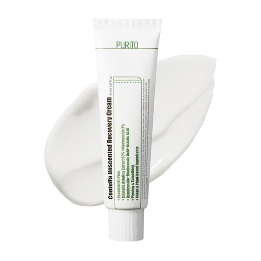 PURITO Centella Unscented Recovery Cream 50ml / 1.7 fl.oz Witch Hazel-free, Vegan, Skin barrier