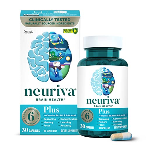 NEURIVA Plus Brain Supplement for Memory and Focus 30 Capsules