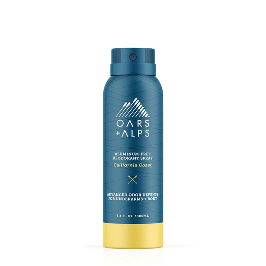 Oars + Alps Spray Deodorant for Men and Women, Natural Aluminum Free Deodorant and Full Body Spray, California Coast
