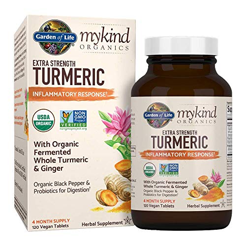 Garden of Life Mykind Organics Extra Strength Turmeric Inflammatory Response 120 Tablets