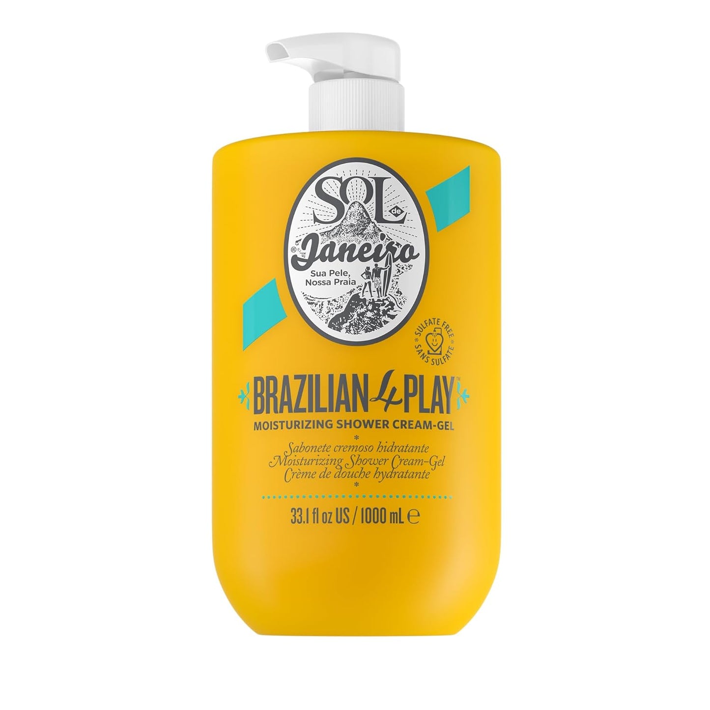 SOL DE JANEIRO Brazilian 4 Play Moisturizing Shower Cream Gel Body Wash - Biggie 1 Liter
