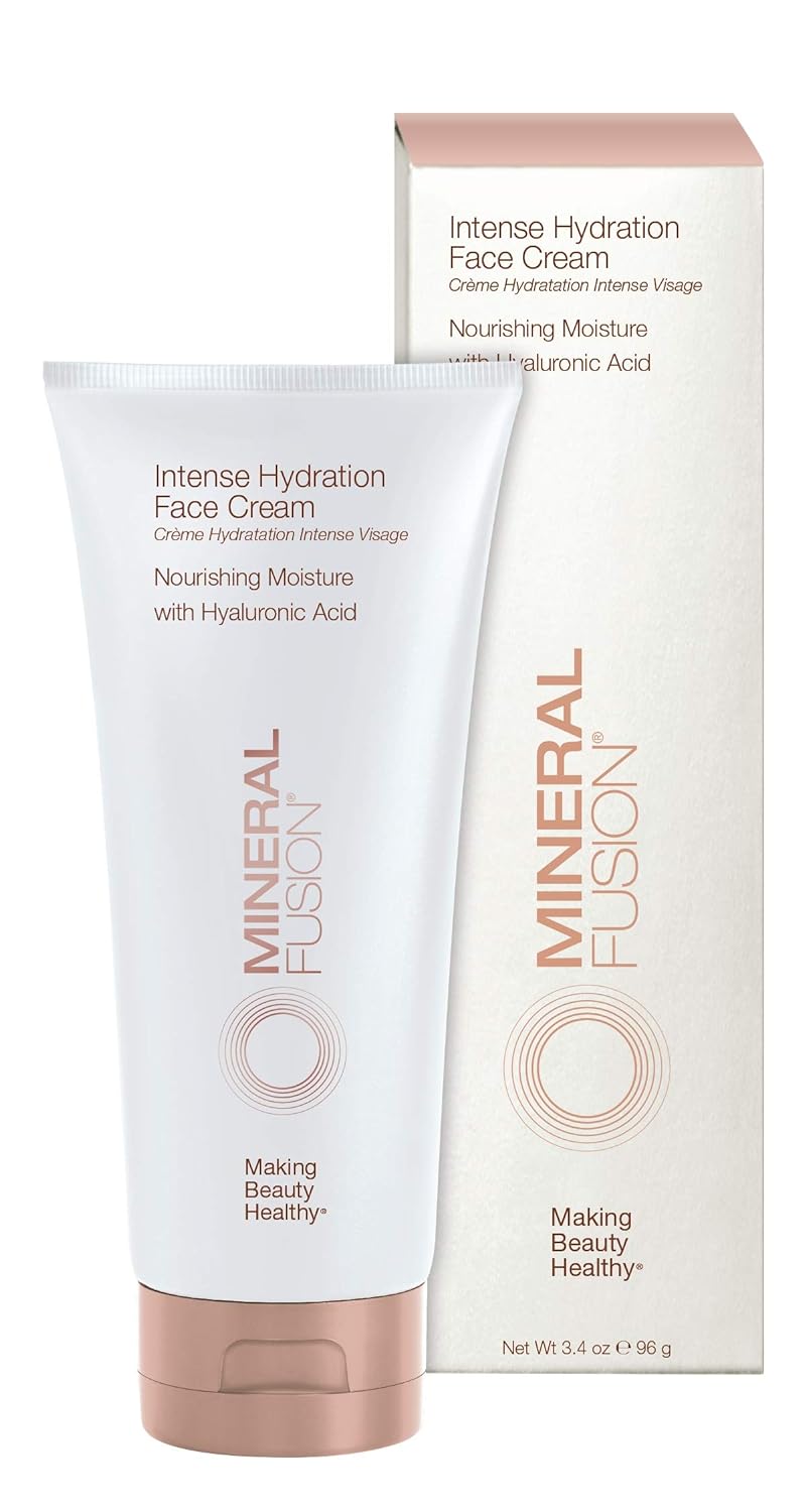 Mineral Fusion Facial Moisturizer - Intense Hydration Face Cream with Hyarulonic Acid, Shea Butter & Rosehip Oil, Moisturizing & Nourishing for Dry Skin, 3.4 oz