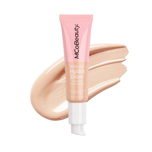 MCoBeauty Miracle Hydra Glow Oil-Free Foundation - Corrects Skin Tone And Blurs Imperfections - Lightweight, Buildable Coverage - Hydrates And Nourishes - Luminous Complexion - Classic Ivory - 1 Oz