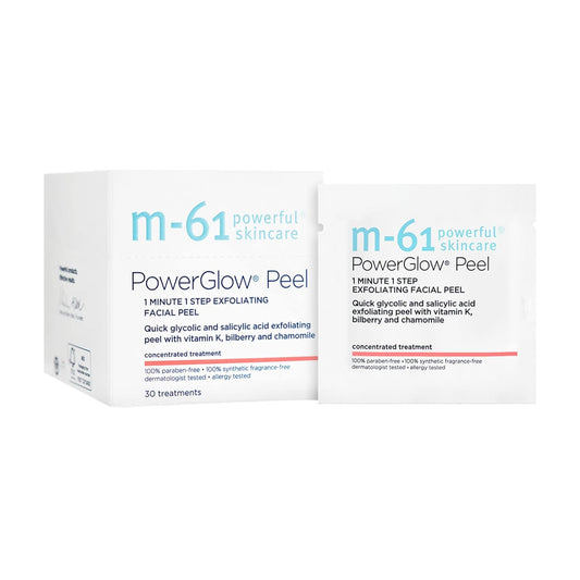 M-61 PowerGlow¨ Peel- 30 Treatments- 1-minute, 1-step exfoliating glow peel with glycolic, vitamin K & chamomile