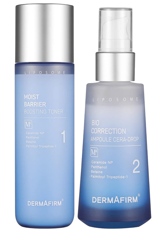 DERMAFIRM Moist Barrier Boosting Toner M4 and Bio Correction Ampoule Cera-Drop M4