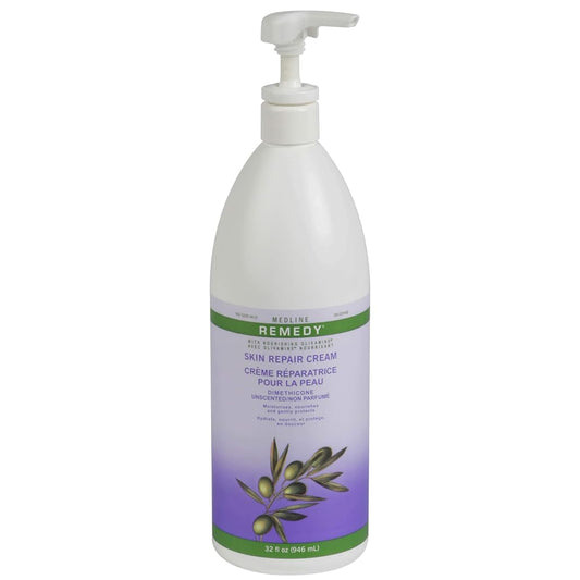 Medline Remedy Unscented Olivamine Skin Repair Cream and Body Lotion, 32 Fluid Ounce