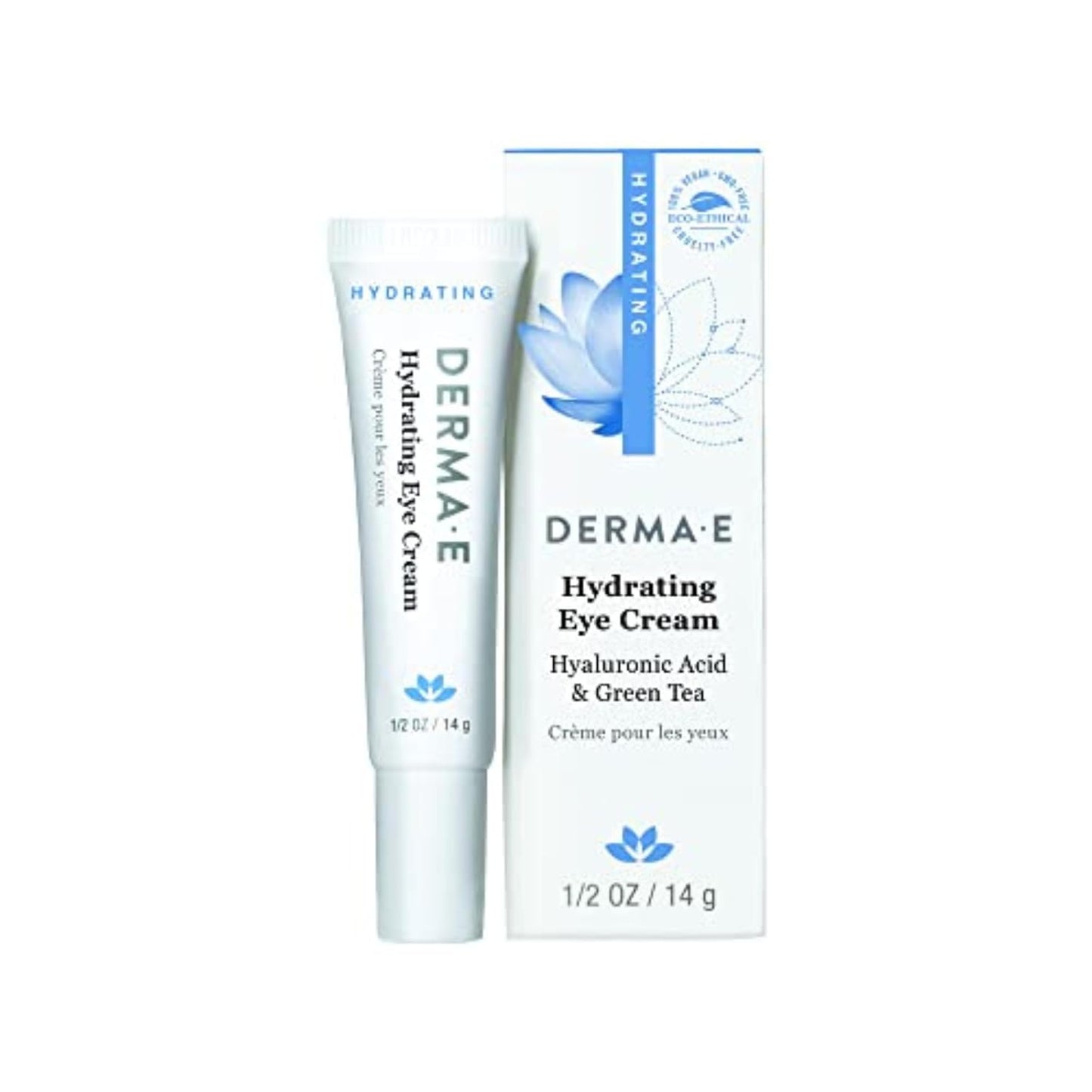 DERMA-E Hydrating Eye Cream Ð Firming and Lifting Hyaluronic Acid Treatment - Under Eye and Upper Eyelid Cream Reduces Puffiness and Appearance of Fine Lines, 0.5 oz