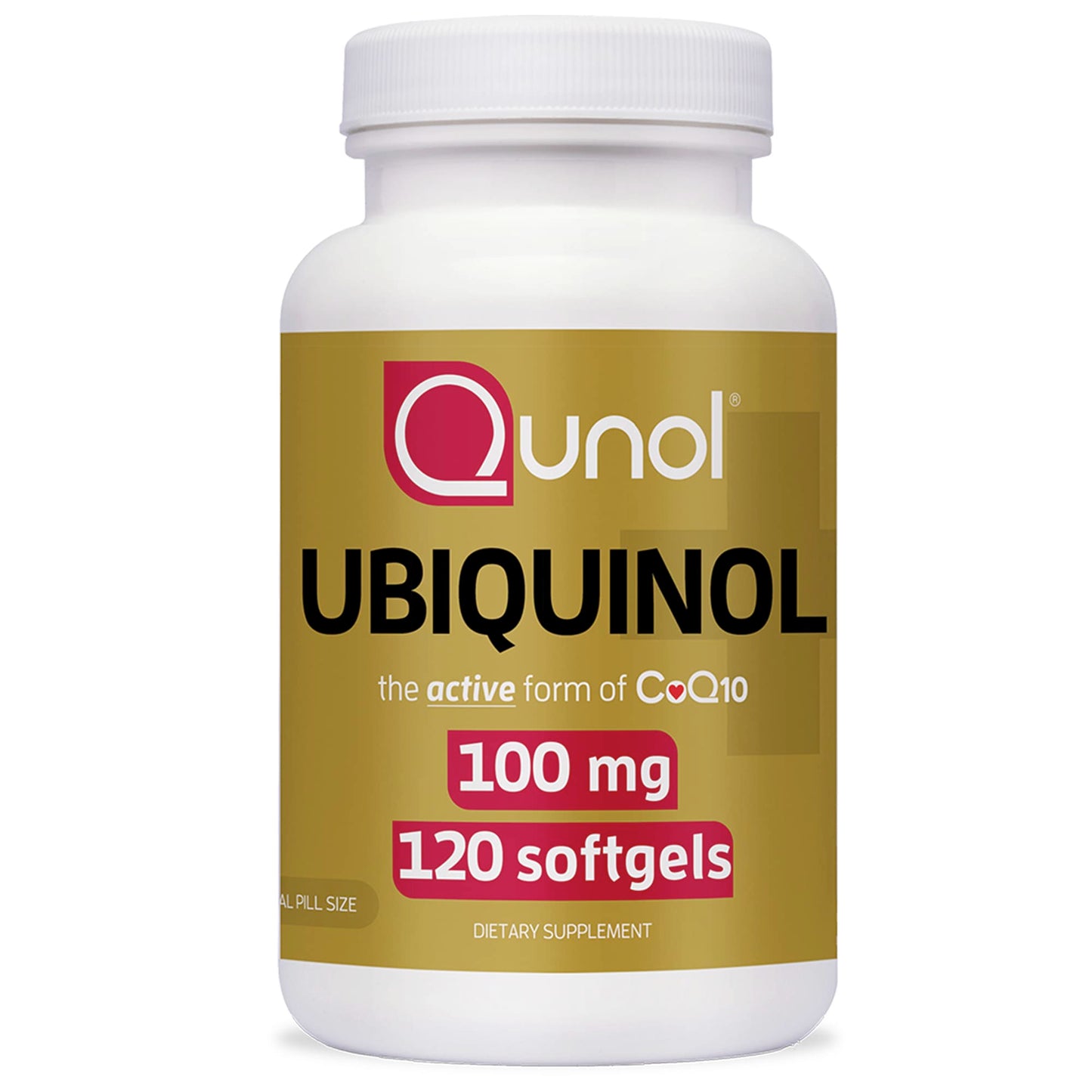 Qunol Ubiquinol 100mg, 120 count Active Form of Coq10