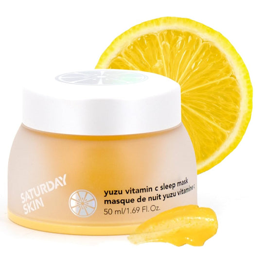 Saturday Skin Yuzu Vitamin C Sleep Overnight Face Mask, Brightening, 1.7 oz