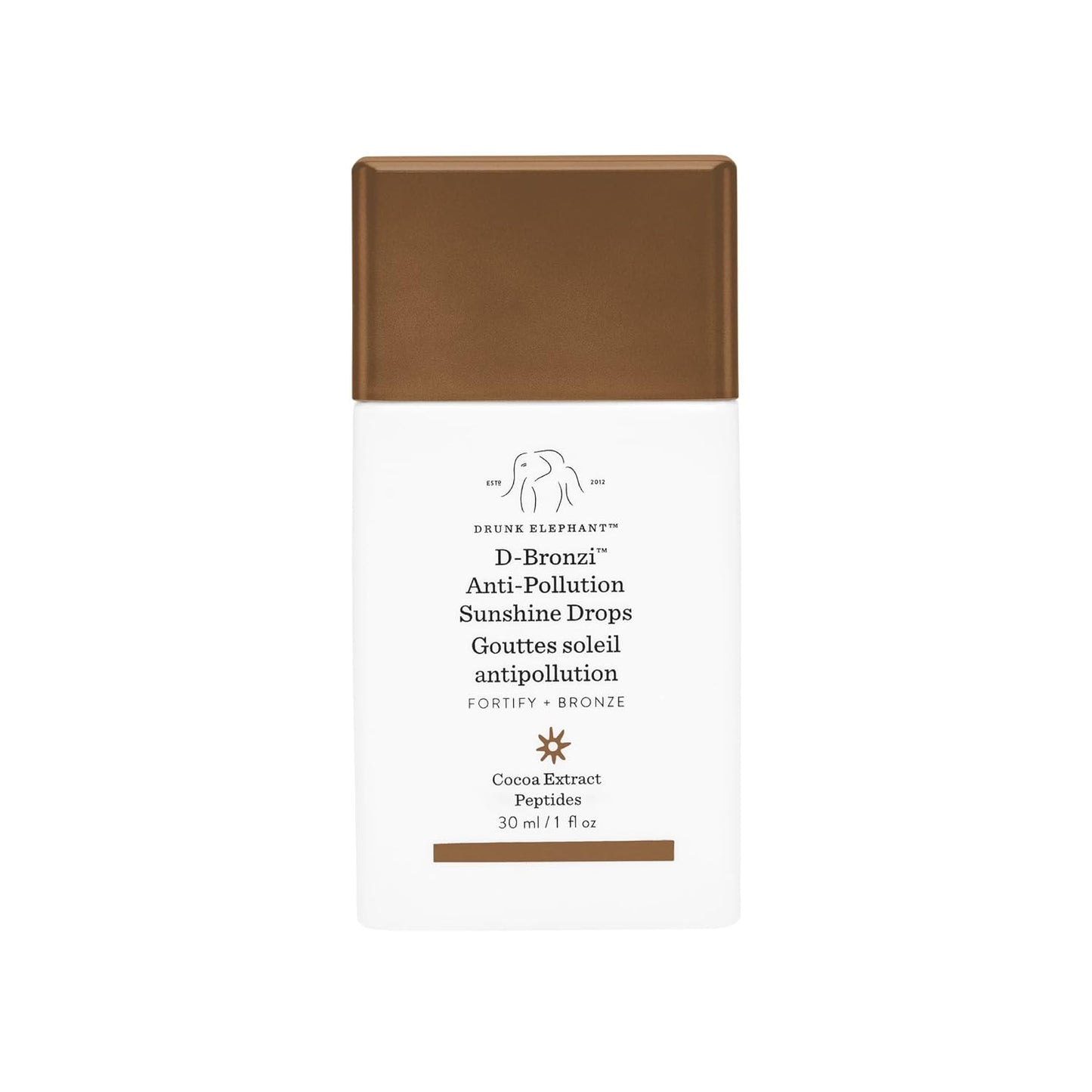 Drunk Elephant D-Bronzi Anti-Pollution Sunshine Serum Drops. Replenishing Face and Body Bronzing Serum for Fine Lines and Wrinkles (30 mL / 1 Fl Oz)