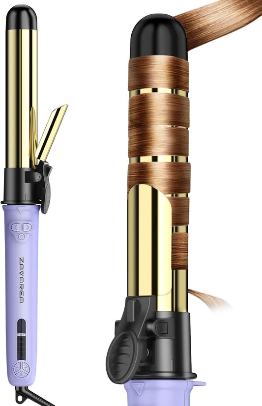 Rotating Curling Iron, Automatic Curling Iron 1 1/4 Inch Self Rotating Hair Curler with Long Barrel for Beach Curls/Waves, 1.25" Large Barrel Curling Wand for Long Hair, Dual Voltage, Gift for Women
