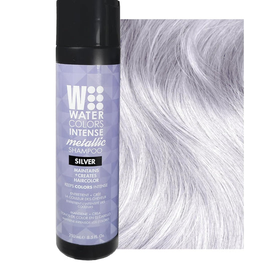 Watercolors Intense Metallic Color Depositing Sulfate & Paraben Free Shampoo, Maintains & Enhances Haircolor - Silver 8.5 oz