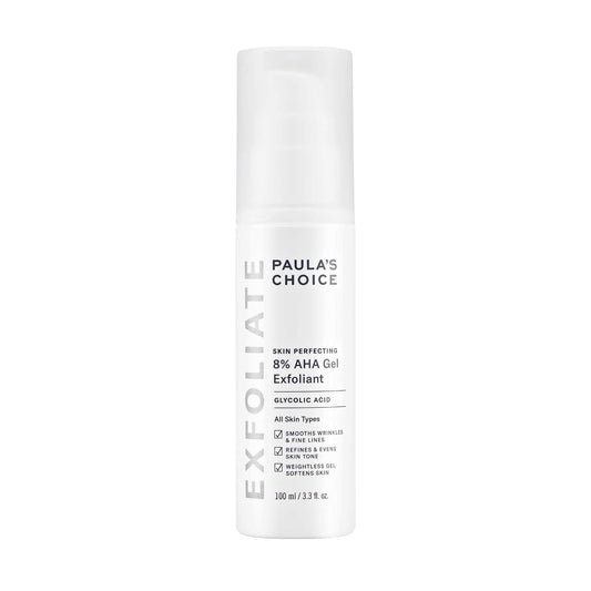 Paula's Choice SKIN PERFECTING 8% AHA Gel Exfoliant with Glycolic Acid Chamomile & Green Tea, 3.3 Ounce Pump Leave-On Gentle Exfoliator