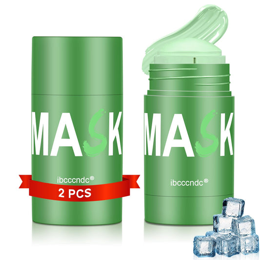 Zomira Green Tea Mask Stick, Blackhead Remover with Green Tea Extract, Poreless Deep Cleanse Mask Stick For Purifying, Moisturizing, Oil Control Reduce For Women and Men,All Skin Types(2 PCS)