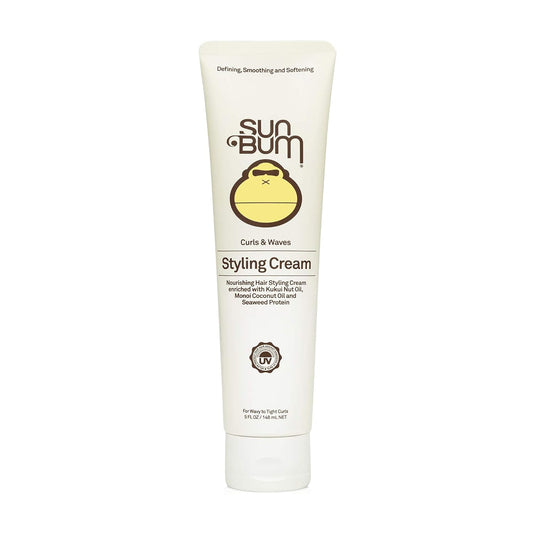 Sun Bum Curls & Waves Styling Cream | Vegan and Cruelty Free Moisturizing Hair Treatment for Wavy and Curly Hair | 5 oz