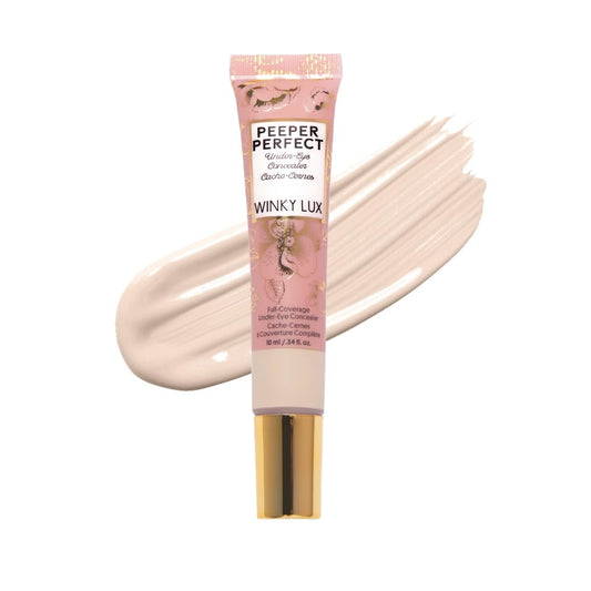 Winky Lux Peeper Perfect Under Eye Concealer, Makeup & Eye Brightener, Full Coverage Concealer for Dark Circles, Color Corrector & Eye Primer, With Collagen, Hyaluronic Acid & Vitamin E (Fair)