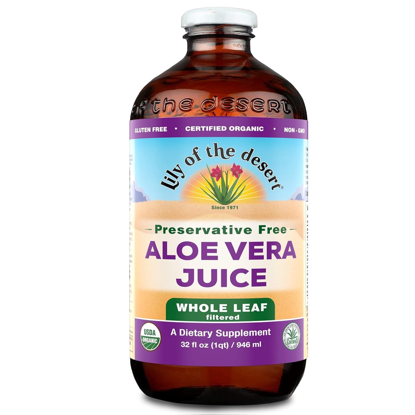 Lily Of The Desert Juice Aloe Vera Preservative Free Whole Leaf (32 ounces)