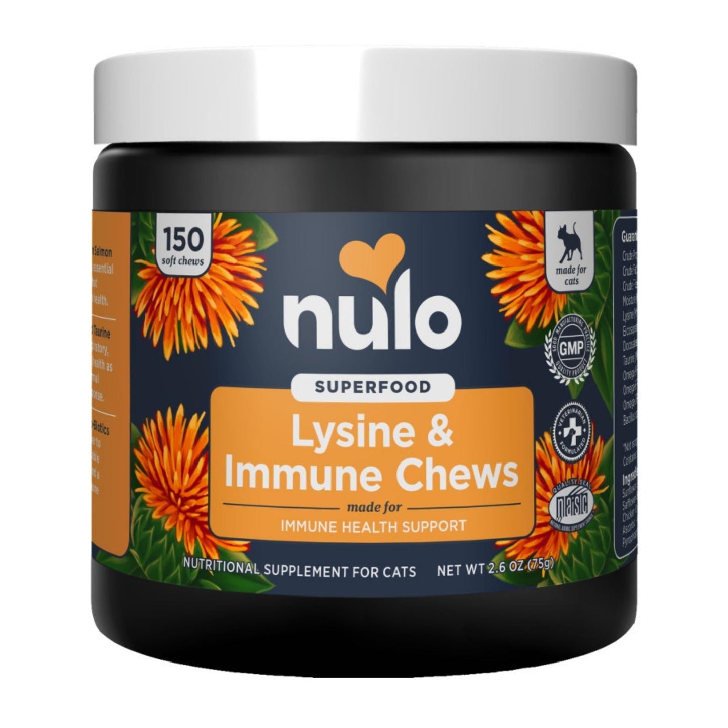 Nulo Cat Supplement Soft Chew Lysine & Immune 2,6oz,