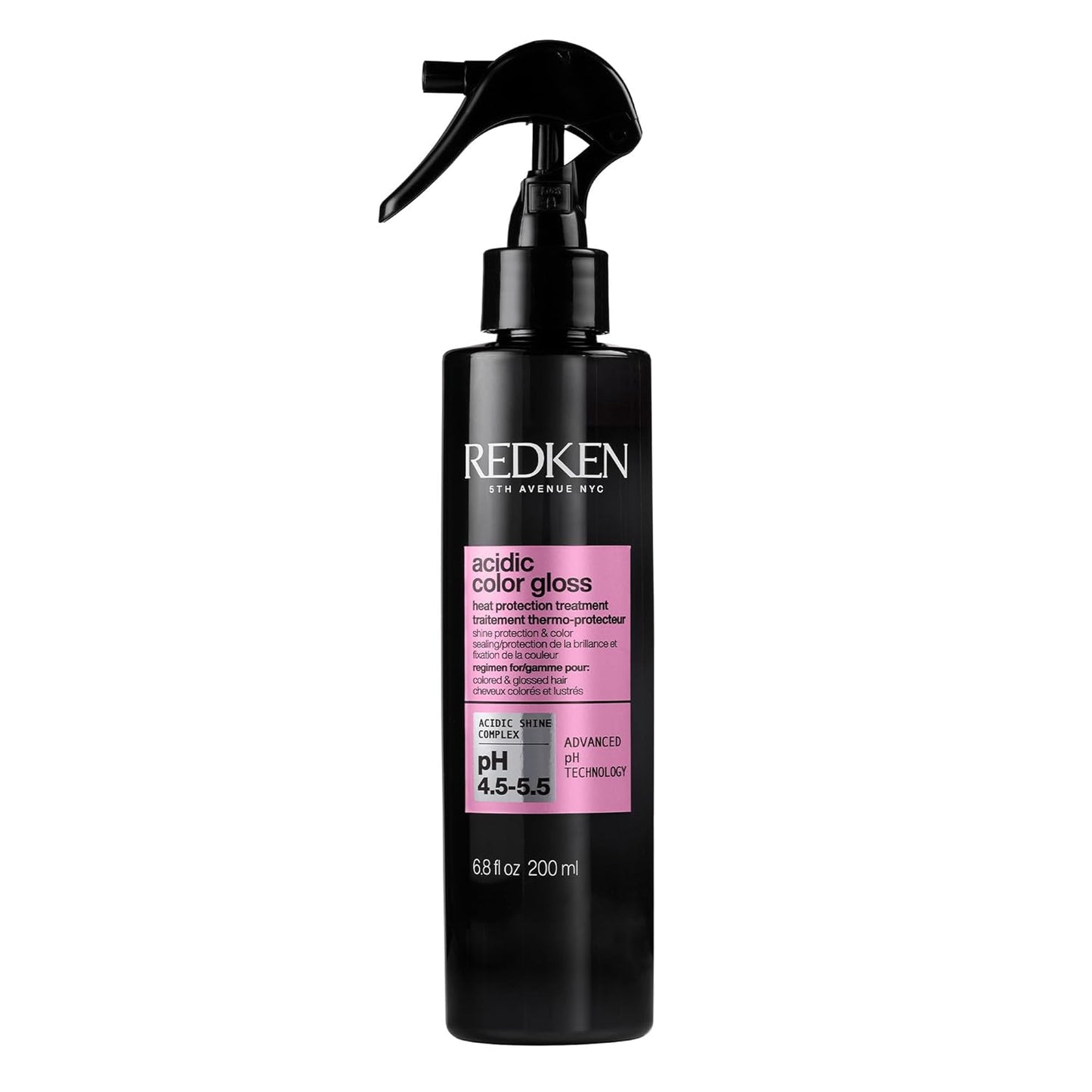 Redken Acidic Color Gloss Heat Protection Leave-In Treatment Spray For Color-Treated Hair | With Heat Protection Up To 450 Degrees | Conditions and Adds Shine