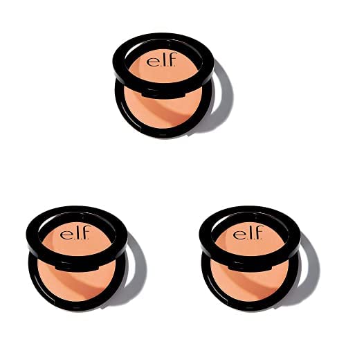 e.l.f, Primer-Infused Blush, Long-Wear, Matte, Bold, Lightweight, Blends Easily, Contours Cheeks, Always Cheeky, All-Day Wear, 0.35 Oz (Pack of 3)