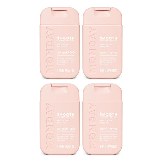 Monday Haircare Smooth Shampoo & Conditioner Travel Pack -50ML Travel Kit (2 x Shampoo,2 x Conditioner)