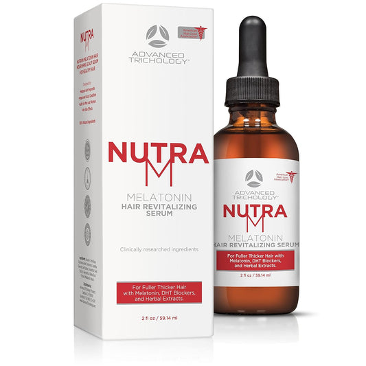 NutraMª Hair Growth Serum - Dermatologist Tested, Approved* by American Hair Loss Association | Scalp DHT Blocker for Thinning Hair Men and Women, Backed by 20 Years of Hair Regrowth Clinic Experience