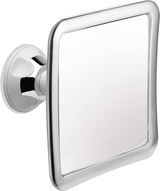 MIRRORVANA Fogless Shower Mirror for Shaving with Upgraded Suction, Anti Fog Shatterproof Surface and 360¡ Swivel, 6.3" x 6.3" (Chrome)