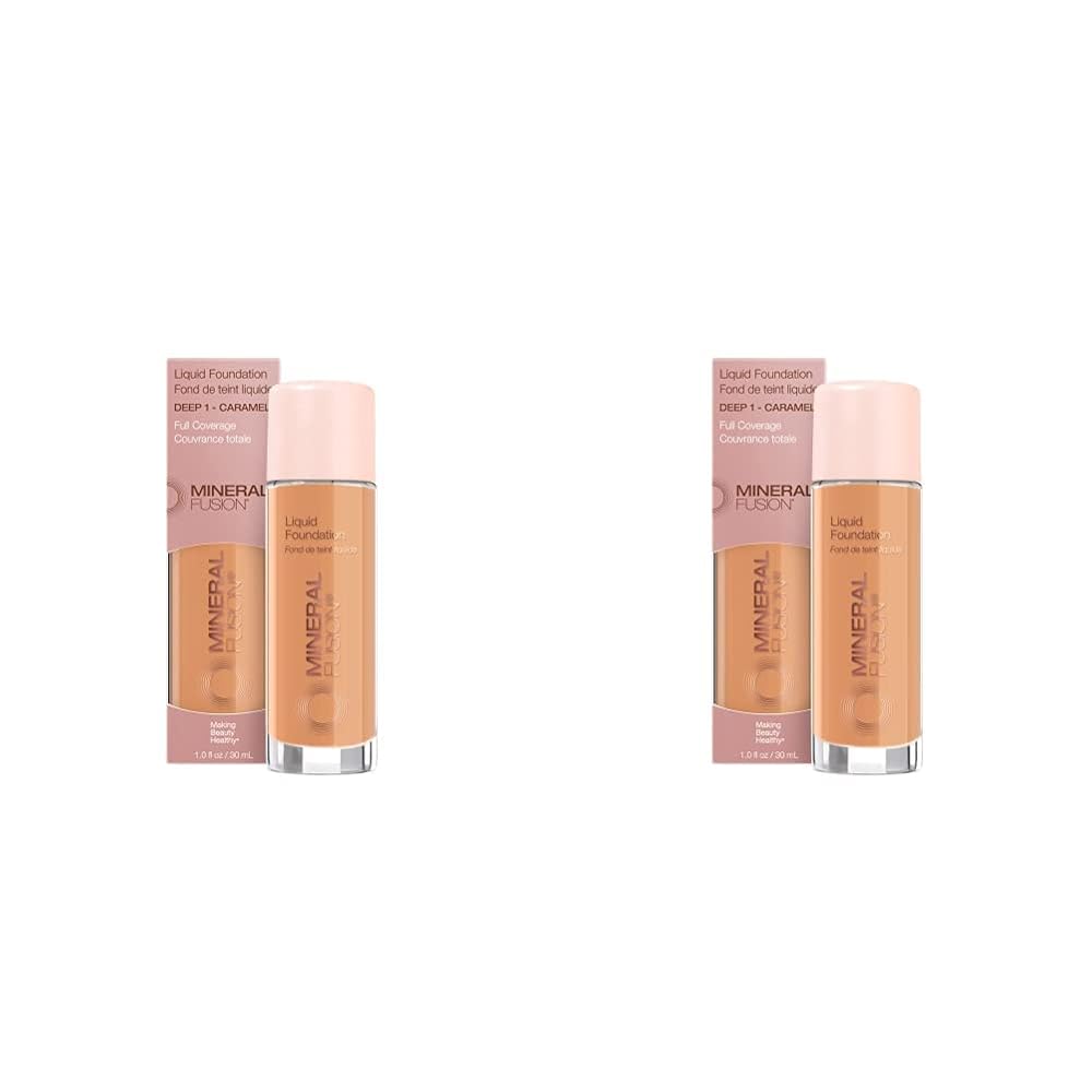 Mineral Fusion Liquid Foundation, Deep 1, 1 Ounce(Packaging May Vary) (Pack of 2)