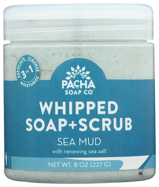 PACHA SOAP Sea Mud Whipped Soap Scrub, 8 OZ