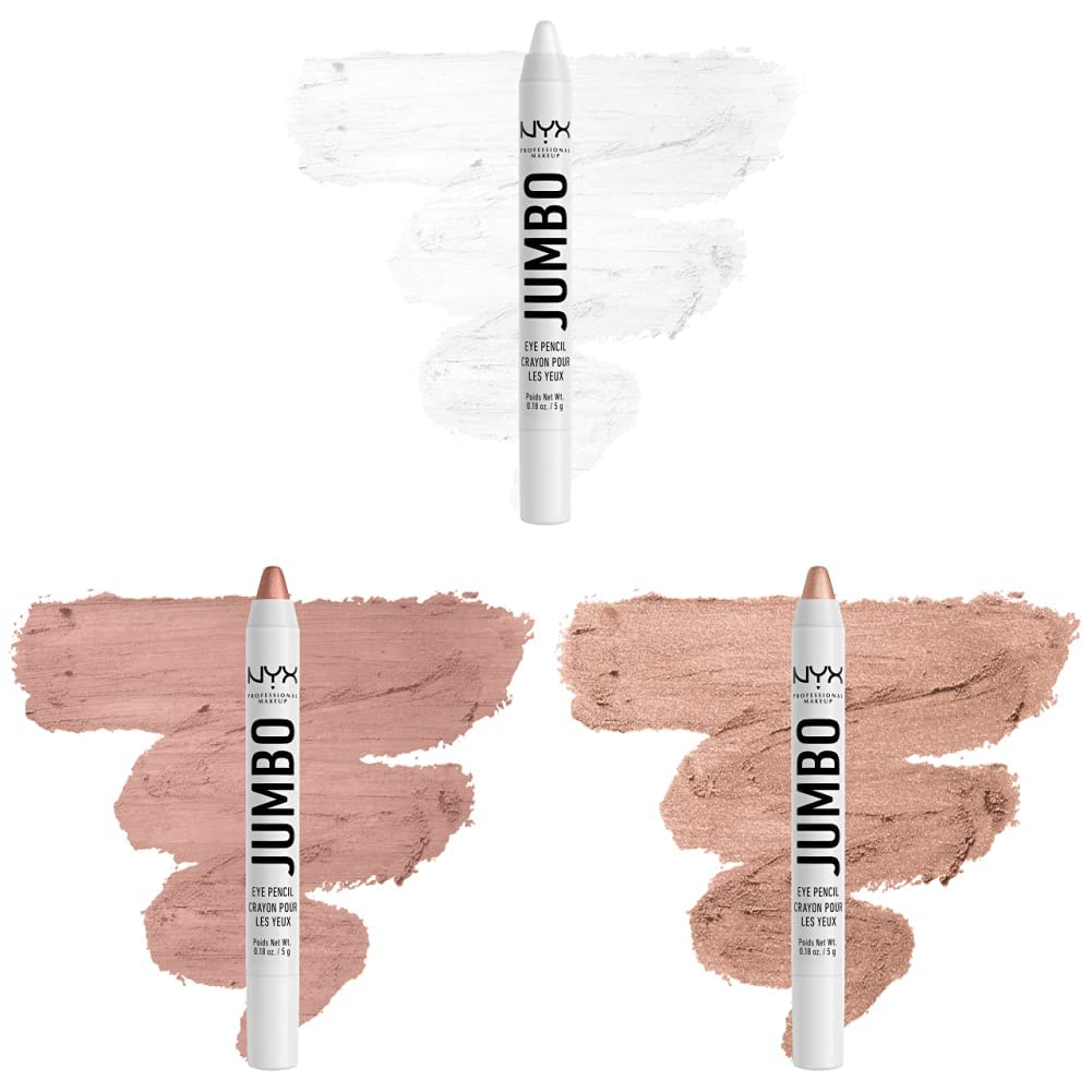 NYX PROFESSIONAL MAKEUP Jumbo Eye Pencil, Eyeshadow & Eyeliner Pencil-Milk & Jumbo Eye Pencil, Eyeshadow & Eyeliner Pencil-Iced Latte & Jumbo Eye Pencil, Eyeshadow & Eyeliner Pencil-Yogurt