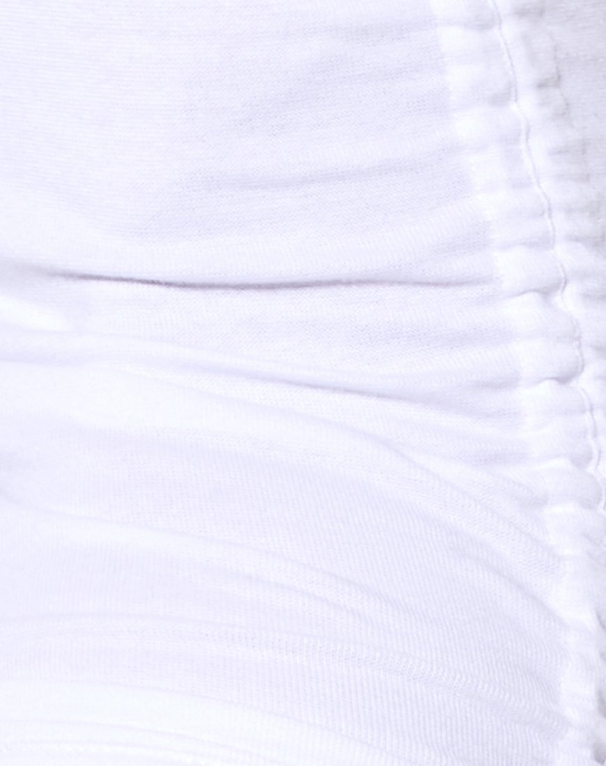 Ardilla Bodycon Dress in Rib White